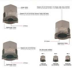 Zestaw nasadek do amortyzatorów VAG 3 szt. Muller Werkzeug 