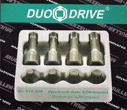 Bity udarowe Spline M12-M18 Duo Drive 1/2"+3/4"